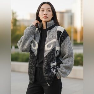 Vintage Y2K Jamie Sadock Deadstock Knit Zip Jacket – XL – NWT